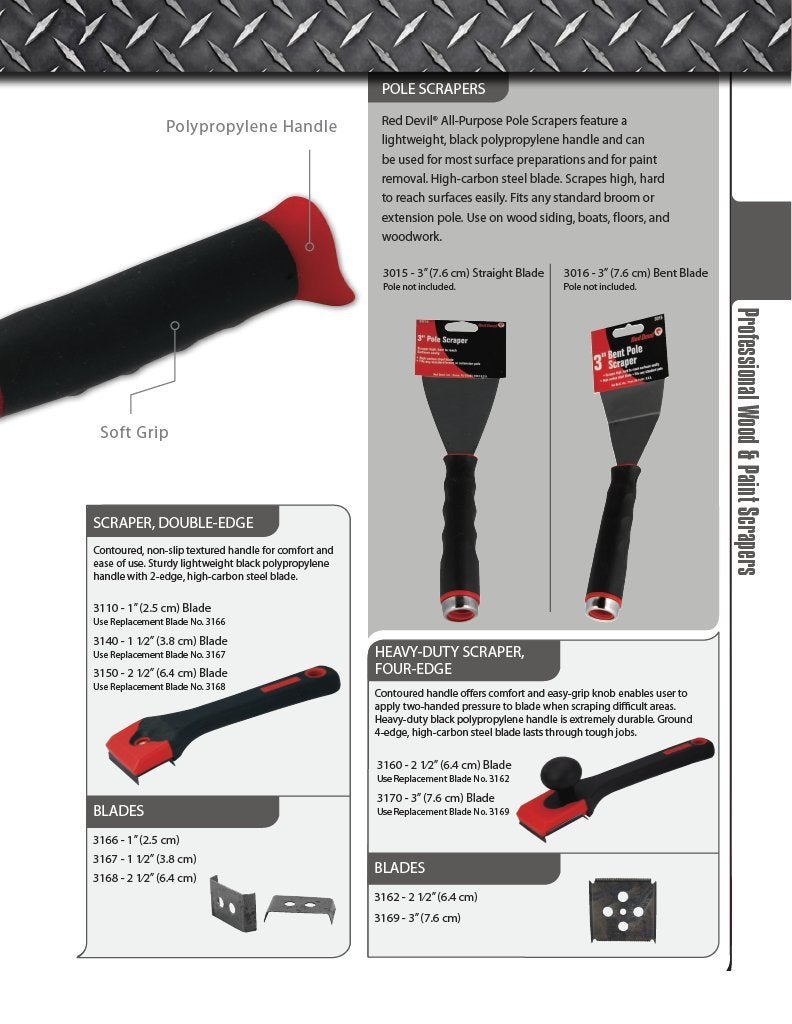 Red Devil 3170 3" Heavy-Duty Four-Edge Scraper - Image 2